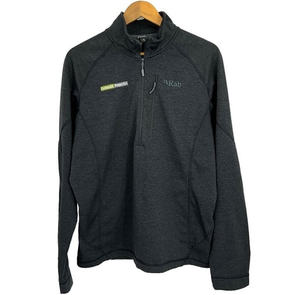 Rab Size XL Nucleus Pull On 1/4 Zip Thermic Gray Long Sleeve Fleece Lined - Picture 1 of 11